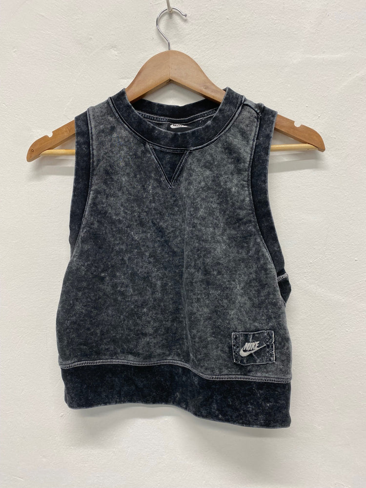 Fabulous Nike Sleeveless gym Top UK S Grey Vintage style JM182