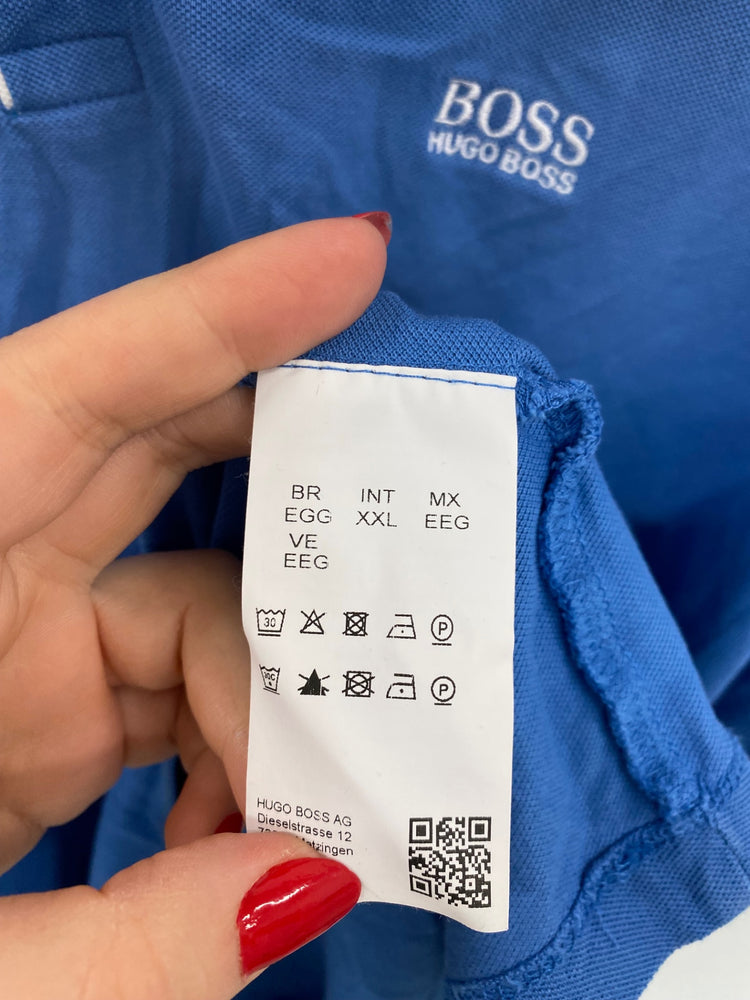 Classic Hugo Boss Blue Polo Shirt UK XXL JM182