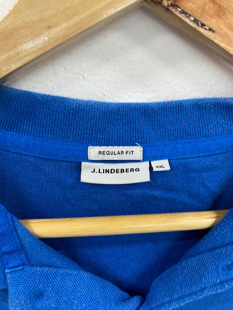 Classic J. Lindeberg Blue Golf Polo Shirt UK XXL JM182