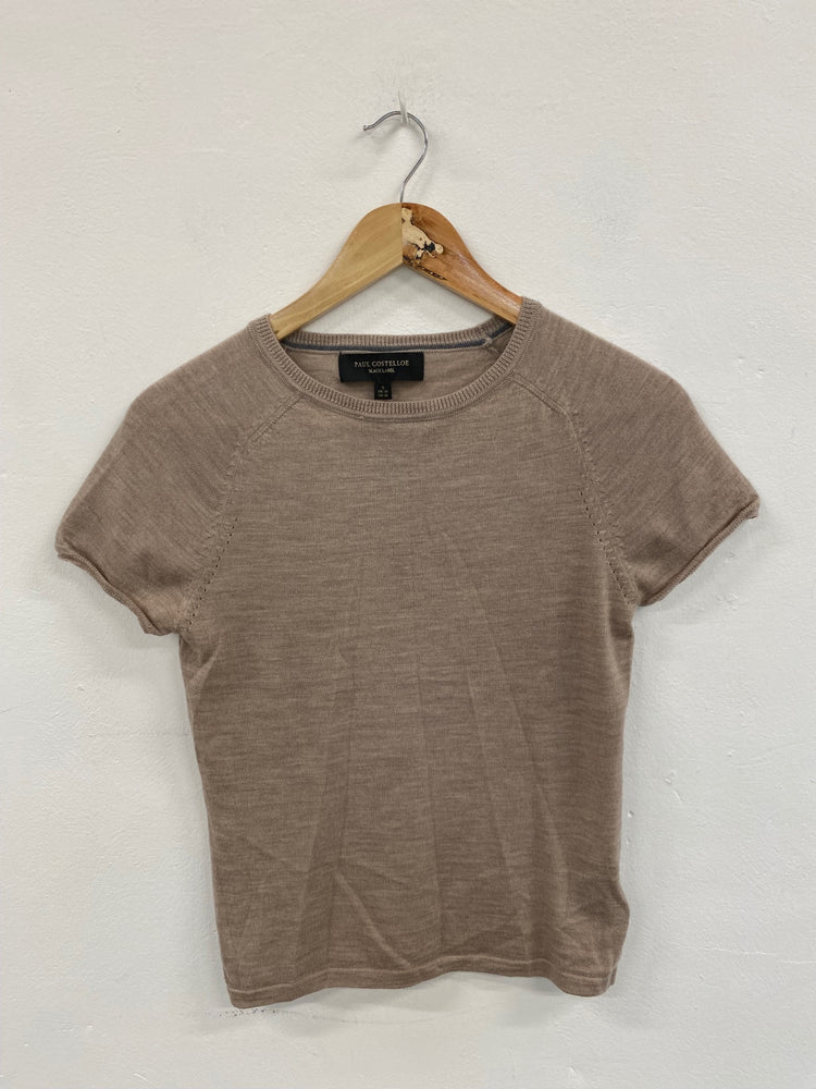 Fabulous Paul Costelloe Beige Merino Wool Sweater UK10 JM182