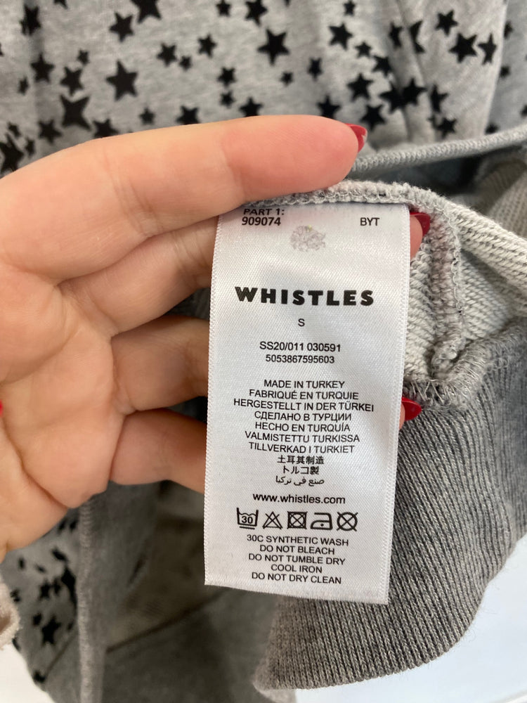 Fabulous Whistles Grey Starry Sweatshirt UK S JM182