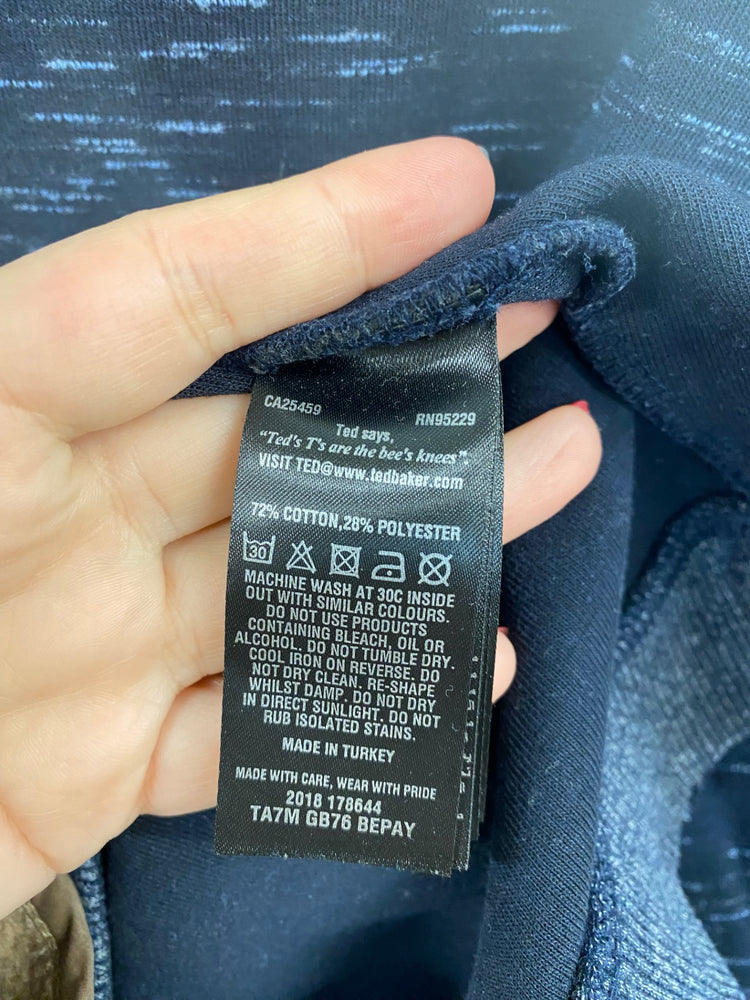 Fabulous Ted Baker Navy Marl Sweatshirt UK XL RR001