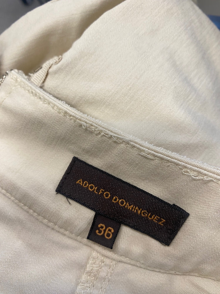 Fabulous Adolfo Dominguez Skirt UK8 Beige cargo style midi JB006