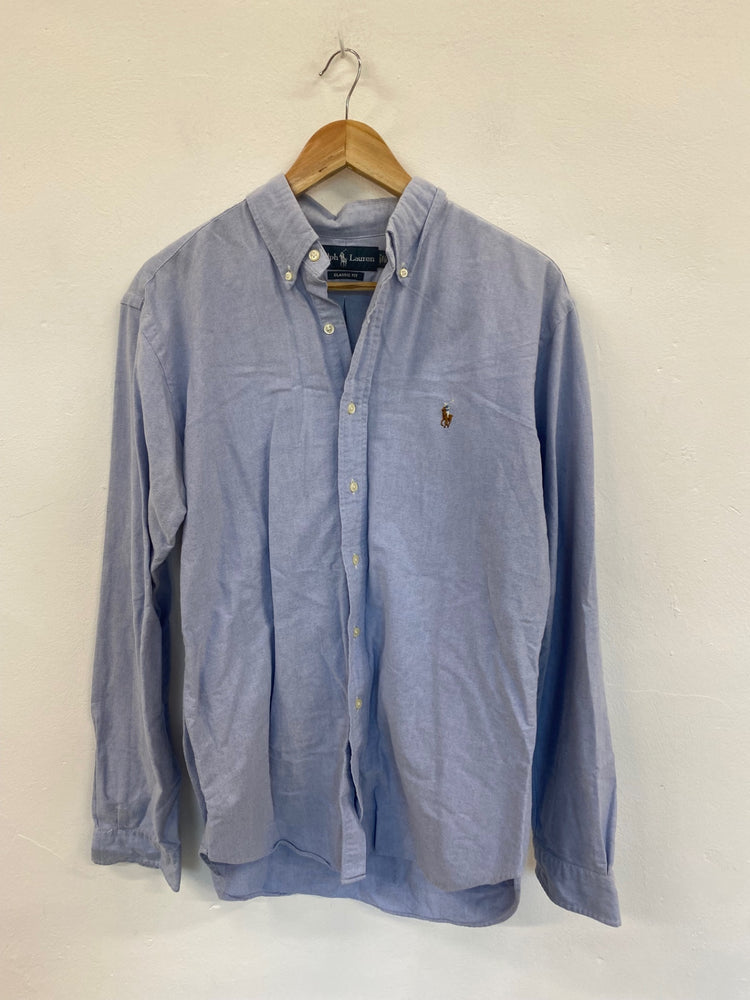 Stylish Ralph Lauren Classic Fit Blue Shirt UK L KS002