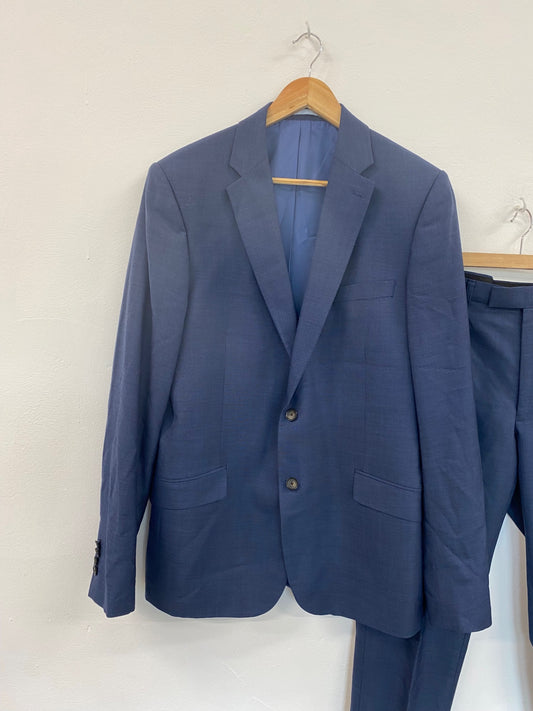 Classic M&S Navy Performance Slim Suit 42L/W36” L33” KS002