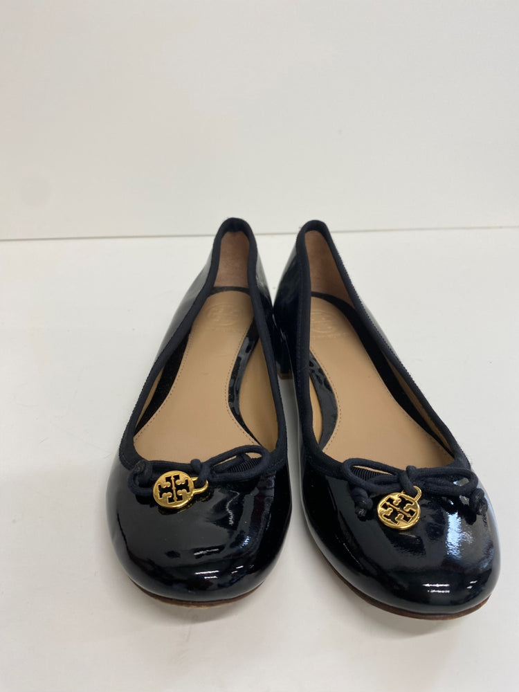 Fabulous Tory Burch patent Bow small heel Pumps UK3 Black RR001