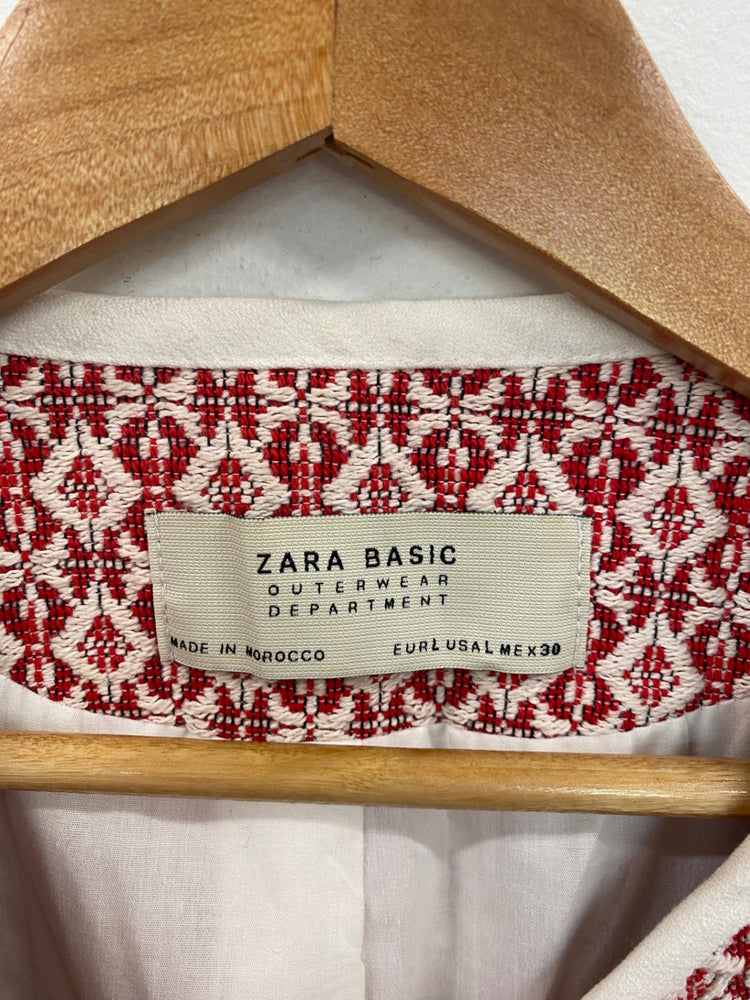 Fabulous Zara Red & Cream Aztec Coat UK L RR001
