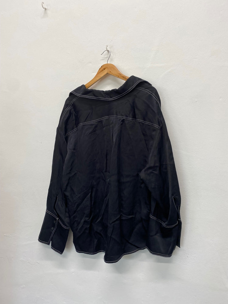 Fabulous H&M oversized Huge kimono Shirt UK S Black CM007
