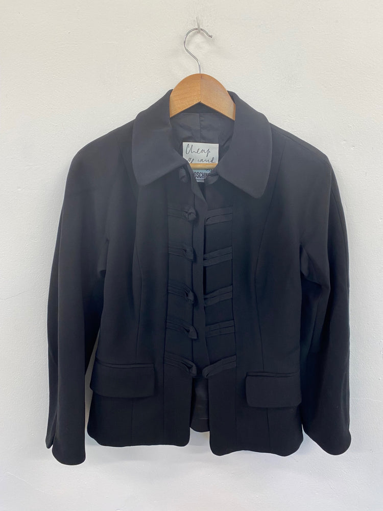 Fabulous Moschino Black Military Jacket UK12 RR001