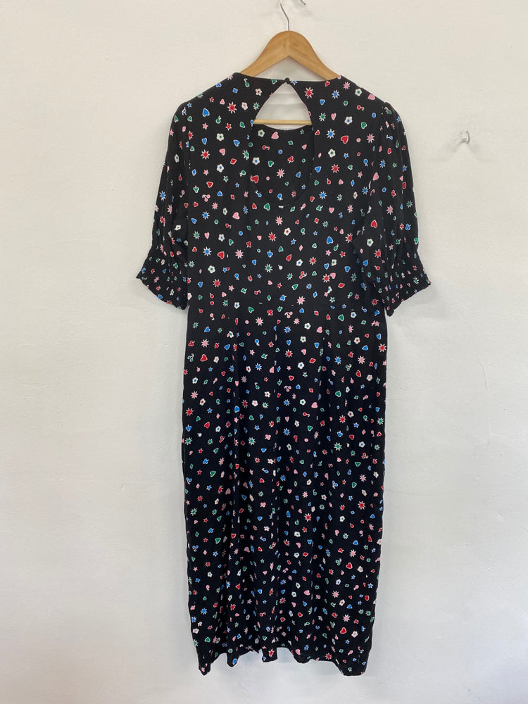 Fabulous Hush Rianna Tea Black Mix Midi Dress UK16 CM007