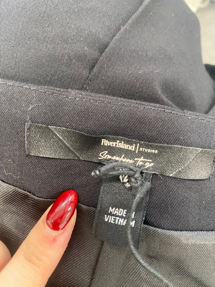 Fabulous River Island Mini Skirt UK12 Black y2k KS002