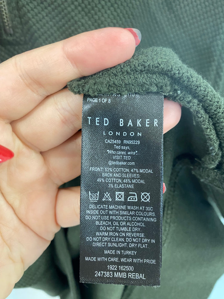 Classic Ted Baker Forest Green Sweater UK L KS002