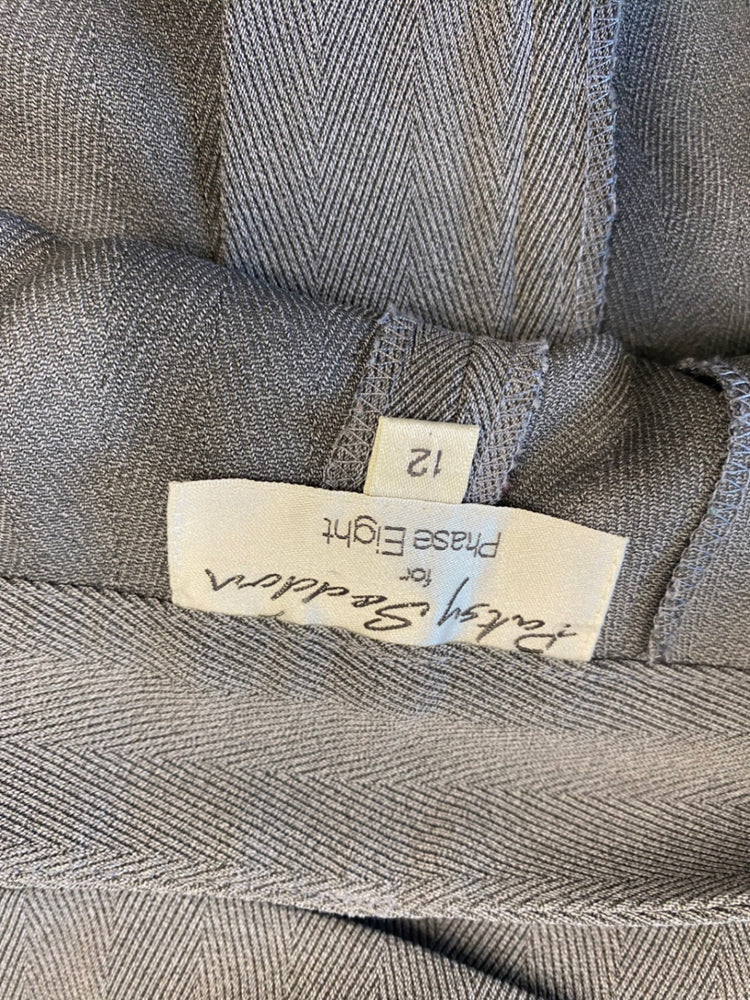 Fabulous Patsy Seddon Phase Eight vintage Y2K Suit UK10 Jacket uk12 trousers Grey BT001