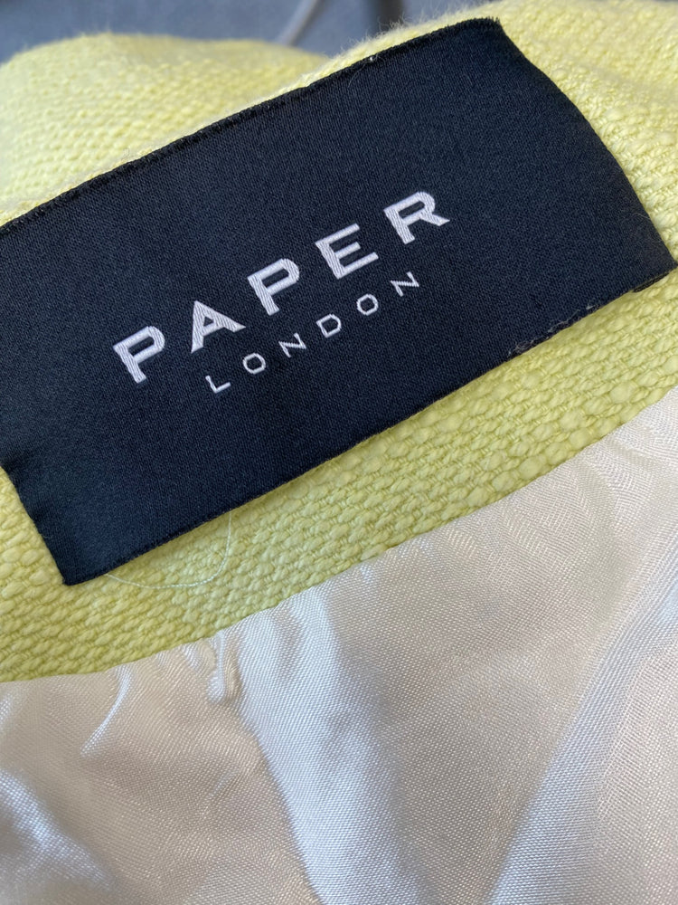 Fabulous PAPER LONDON Longline waistcoat UkS Light Green textured AM013