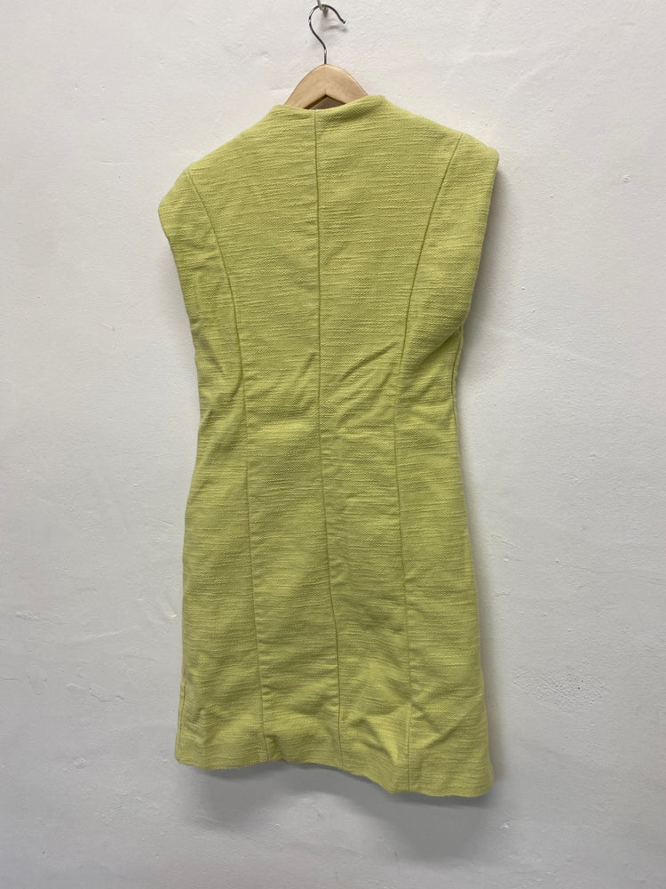 Fabulous PAPER LONDON Longline waistcoat UkS Light Green textured AM013