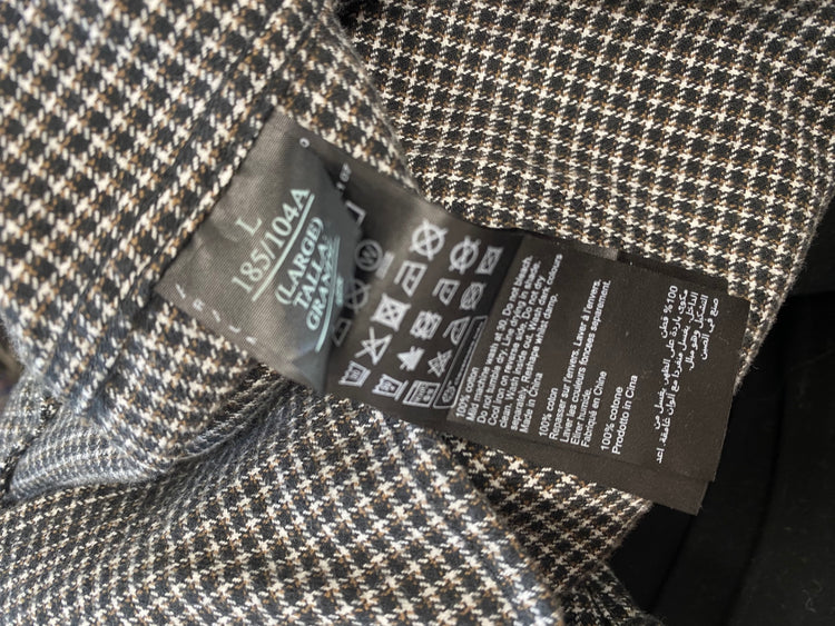 Fabulous ALLSAINTS Shirt UK L Black checked Cotton KS002