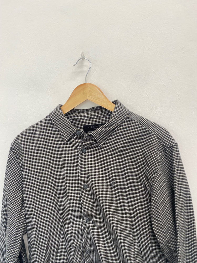 Fabulous ALLSAINTS Shirt UK L Black checked Cotton KS002