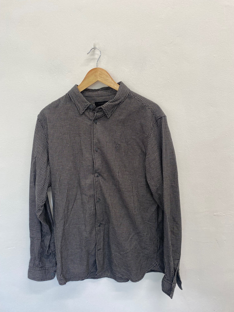 Fabulous ALLSAINTS Shirt UK L Black checked Cotton KS002