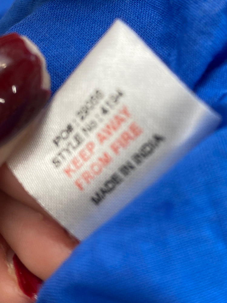 Fabulous Oliver Bonas Dress Uk14 Blue broderie DS002