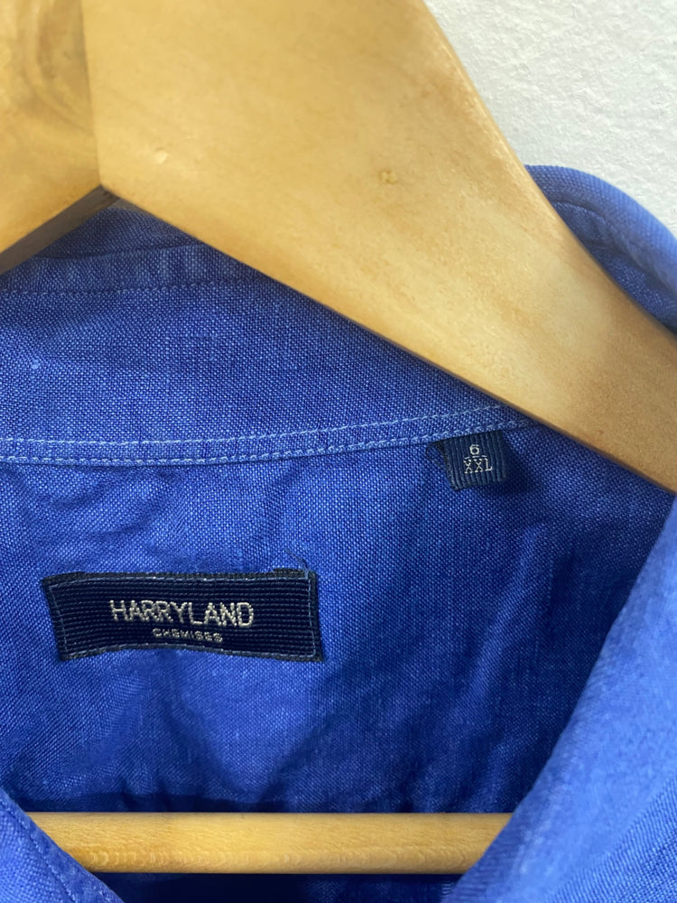 Fabulous Harryland Blue Linen Oversize Shirt UK XXL DC433
