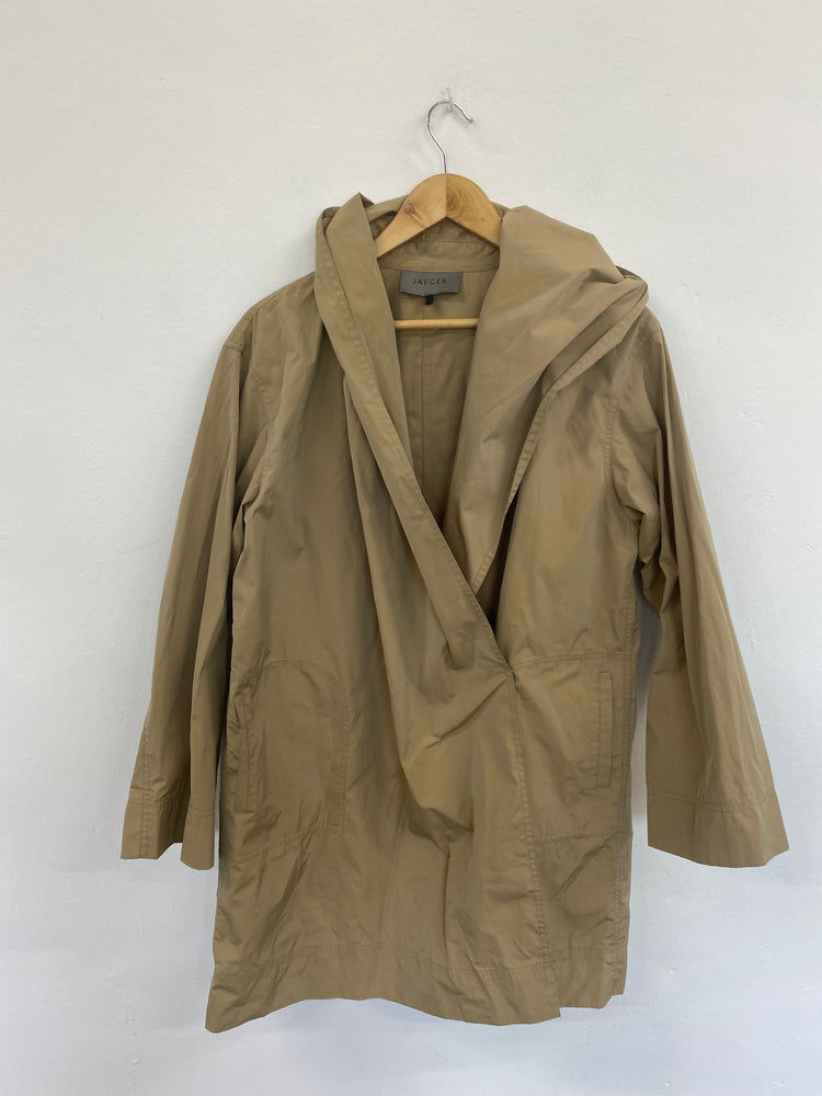 Fabulous Jaeger Sandy Beige Trench Mac UK14 DC433