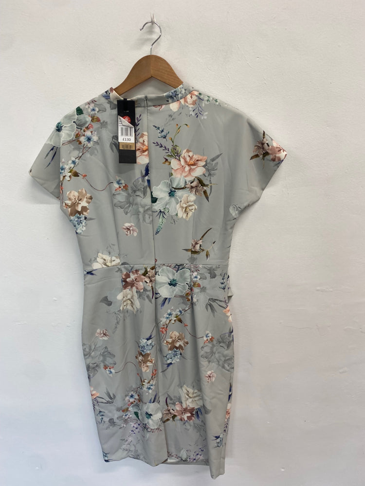 Fabulous Phase Eight Dress Uk14 duck egg floral wedding guest HK001