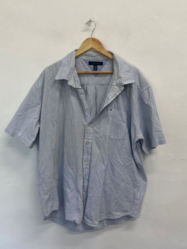 Fabulous Tommy Hilfiger Shirt UK XXL Blue and white striped cotton SB001