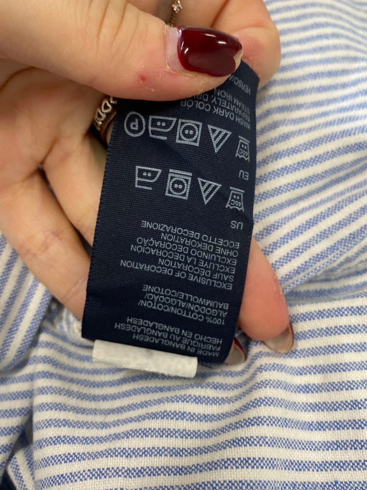 Fabulous Tommy Hilfiger Shirt UK XXL Blue and white striped cotton SB001