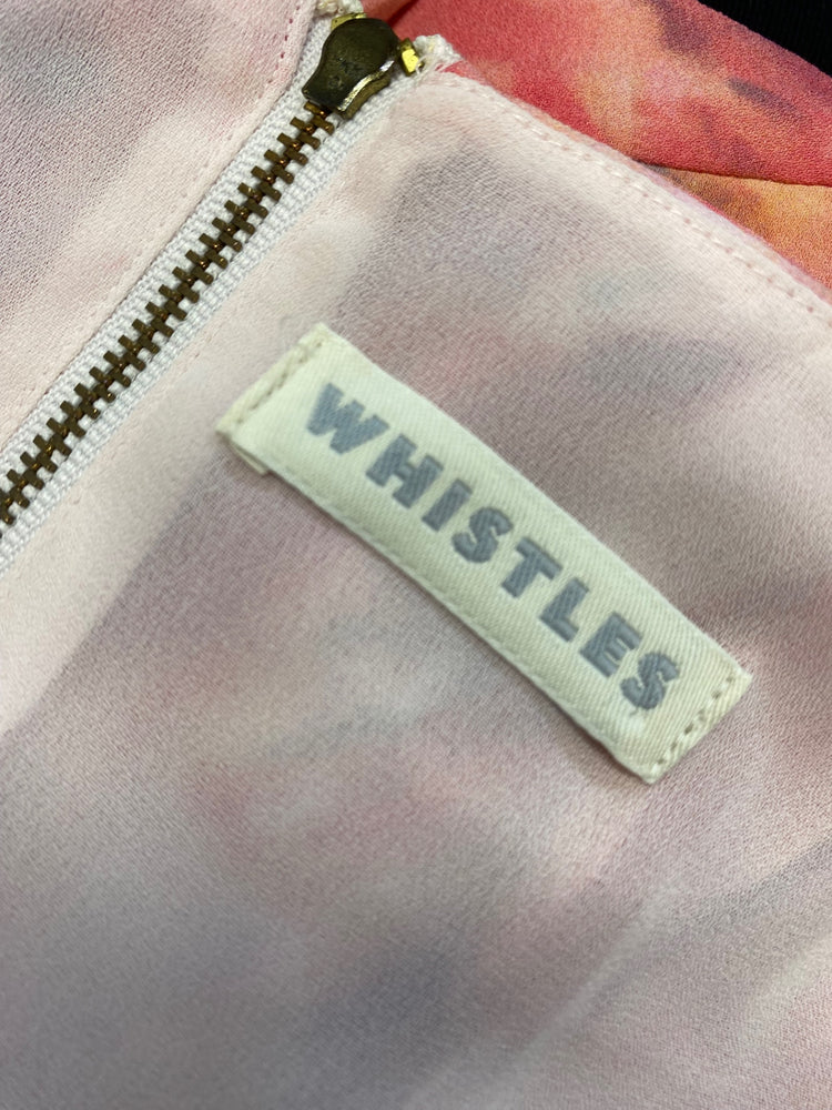 Fabulous Whistles Dress UK 8 Multicolor floral pink silk AF001