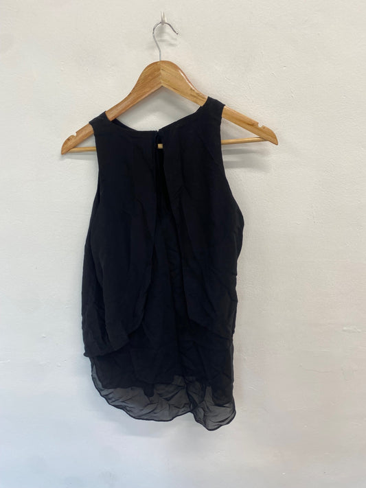 Fabulous Polo Ralph Lauren Top UK S Black floaty silk AF001