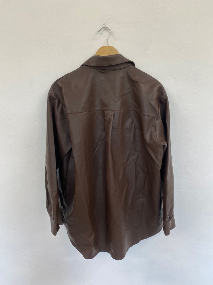 Fabulous Club L Chocolate Brown Oversize Shacket UK12 PJ001