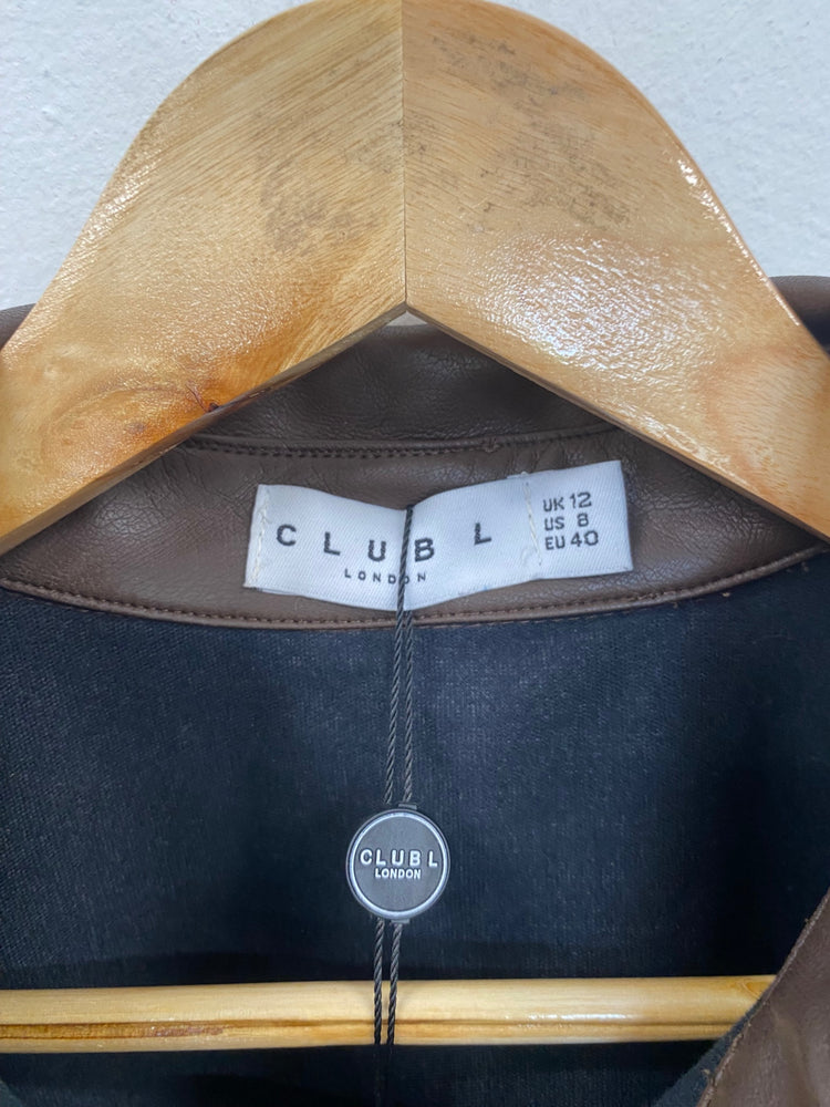 Fabulous Club L Chocolate Brown Oversize Shacket UK12 PJ001