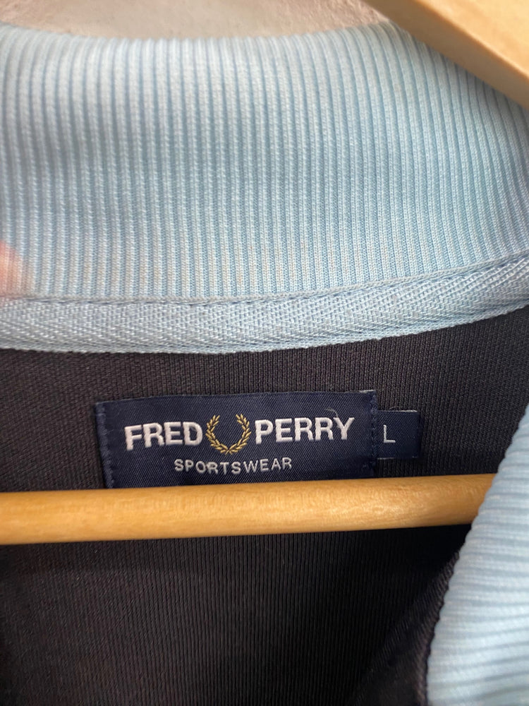 Classic Fred Perry Navy Mix Track Jacket UK L ML435
