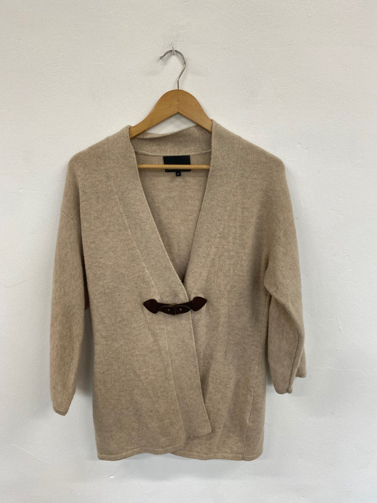 Fabulous Cynthia Rowley Beige Buckle Detail Cardigan UK L ML435