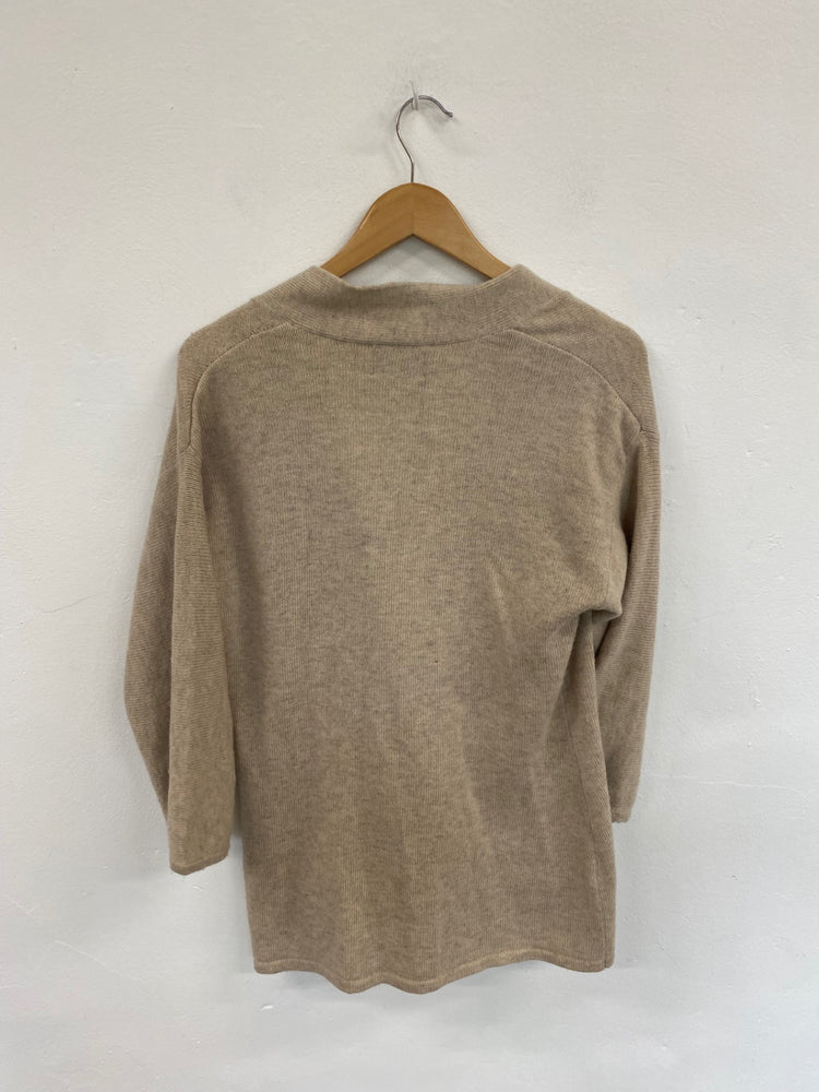 Fabulous Cynthia Rowley Beige Buckle Detail Cardigan UK L ML435