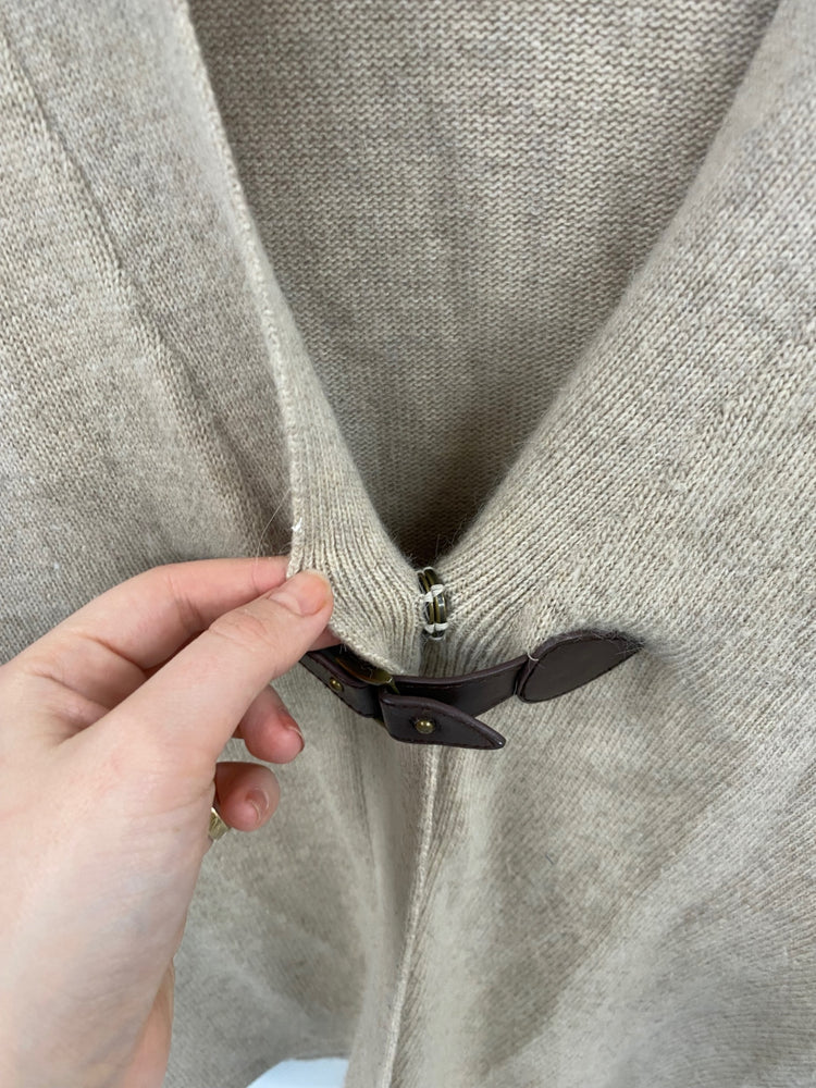 Fabulous Cynthia Rowley Beige Buckle Detail Cardigan UK L ML435