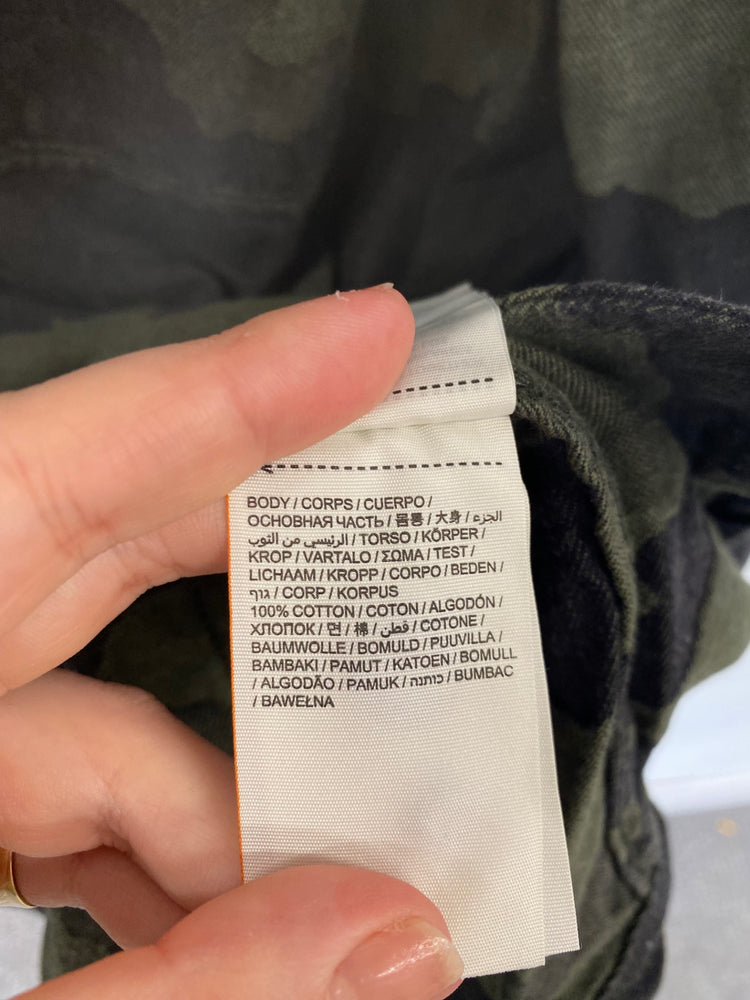 Classic Superdry Khaki Camo Denim Shirt UK XL ML435