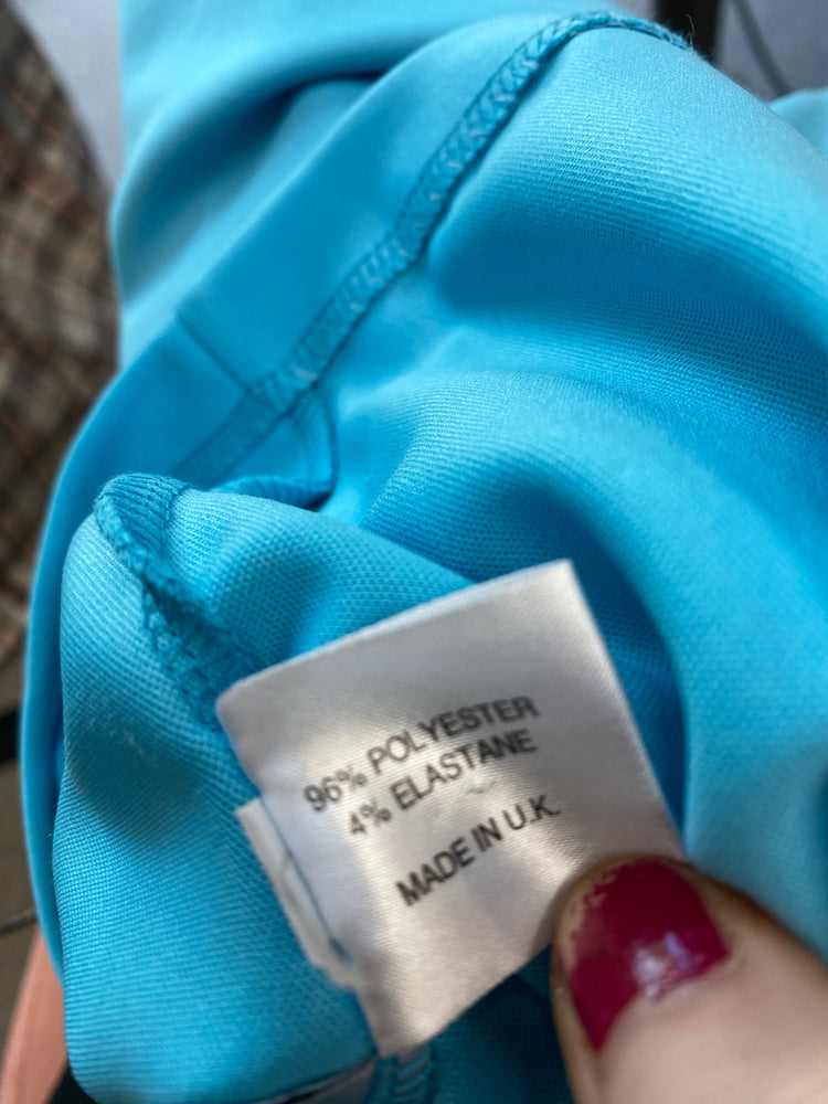 Fabulous Diva fitted party formal Dress UK S Light Blue SN005