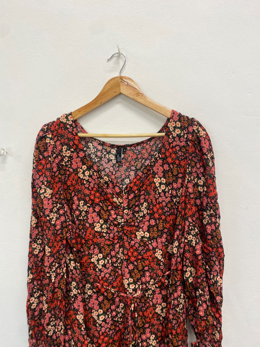 Fabulous Nobody’s child Dress UK18 Multicolor pink tie waist NKS01