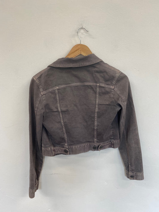 Fabulous Kookai Purple Wash Distress Look Denim Jacket UK8 KB001