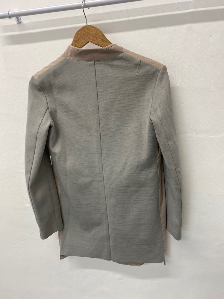 Fabulous PRINGLE Scotland smart midi coat UK10 Beige & Grey KB001