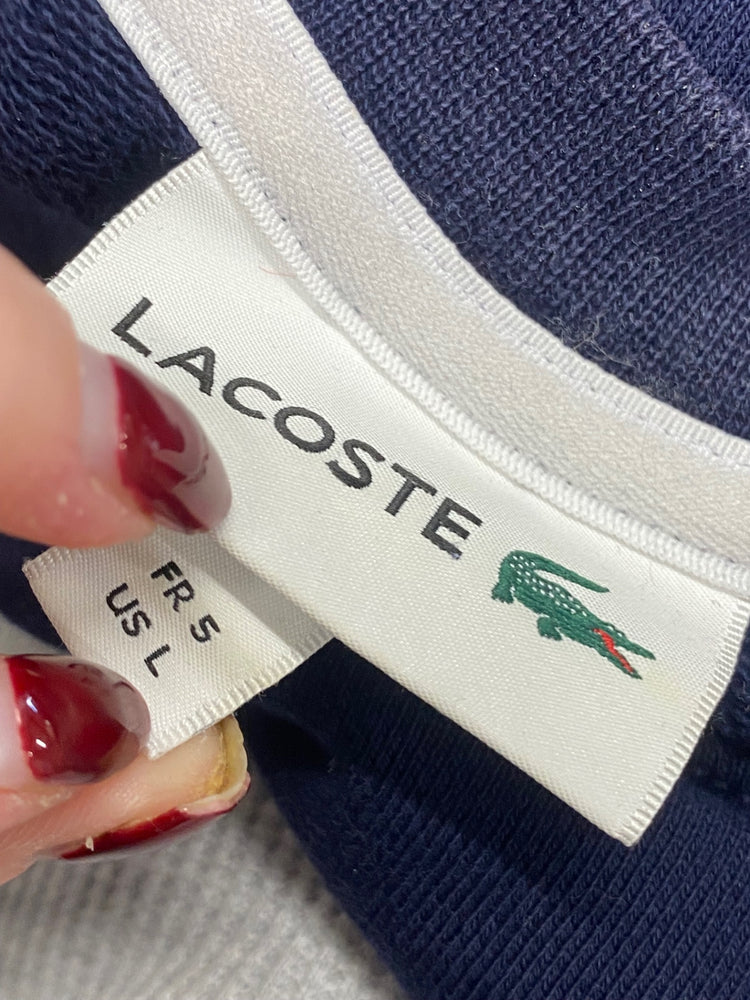 Classic Lacoste Sweater UK L Navy blue casual KB001