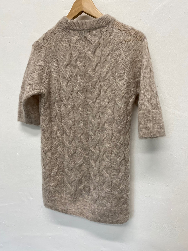Fabulous COS mohair blend lightweight Sweater UkXS Beige Brown KB001