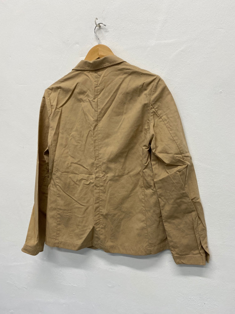 Fabulous Uniqlo linen oversized Blazer UK S Beige Classic KB001