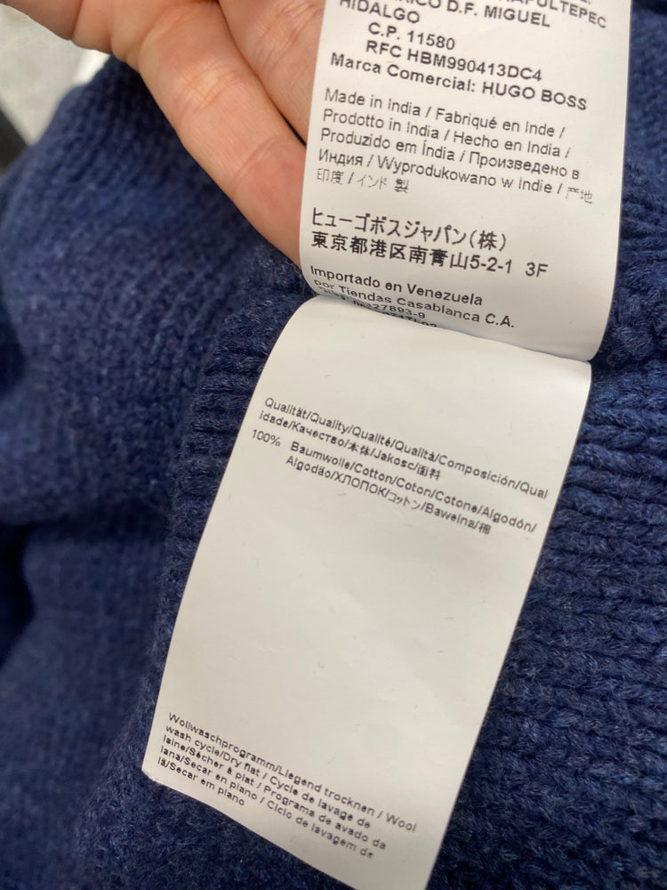 Classic Hugo Boss Sweater UK M Navy knit KB001