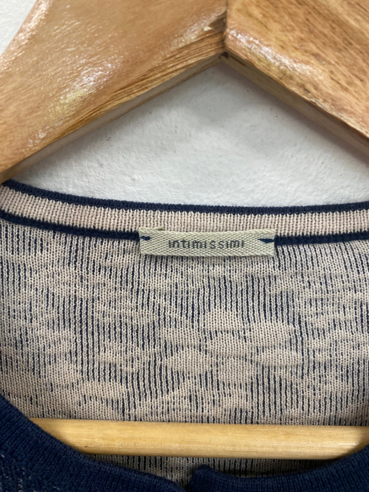 Fabulous Intimissimi Navy Floral Knit Cardigan UK S KB001