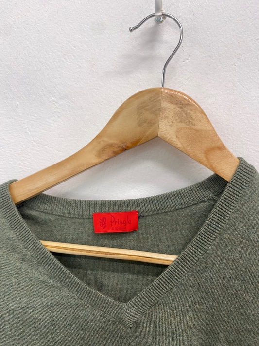 Fabulous Pringle of scotland Sweater UK M Olive Green KB001