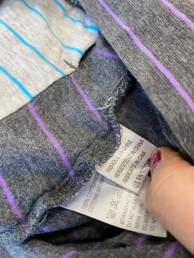 Fabulous Y2K Paul Smith zip up Top UK XXL Gray with Purple Stripes KB001