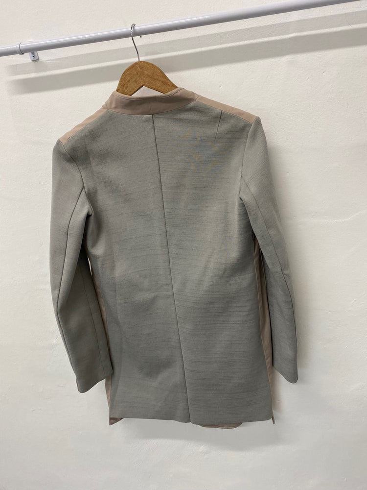 Fabulous PRINGLE Scotland smart midi coat UK10 Beige & Grey KB001