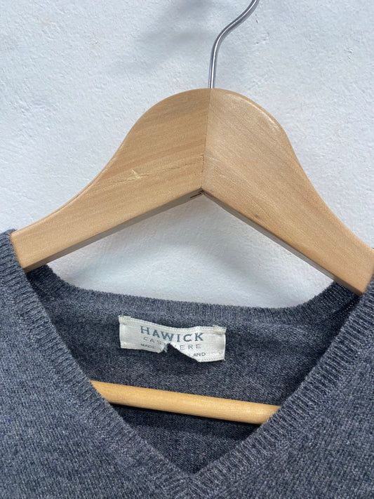 Fabulous Hawick Cashmere Sweater UK S Grey KB001